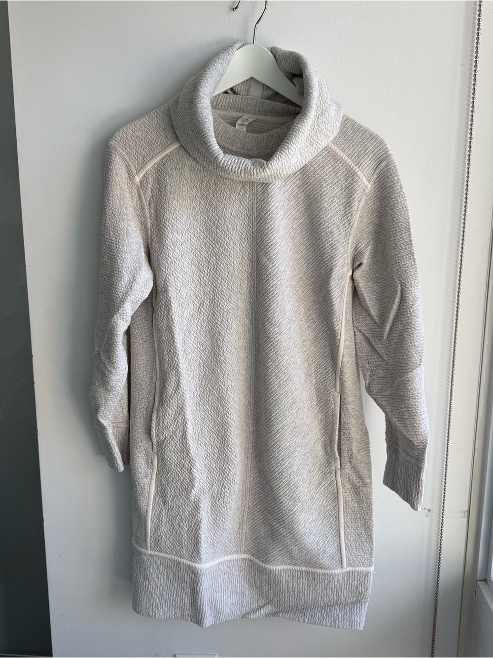 lululemon athletica Cream Cowl Neck Sweater Dress